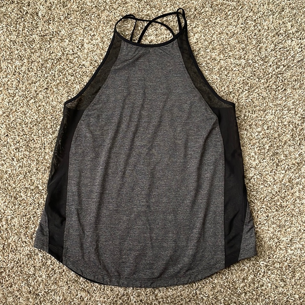 Grey lululemon tank top with open back